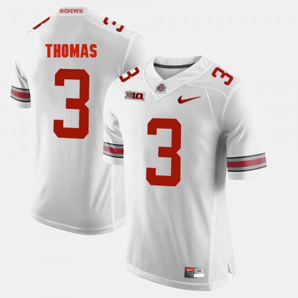 Ohio State Buckeyes Michael Thomas Men's #3 Game Alumni White College Football Jersey 2404CVKU7